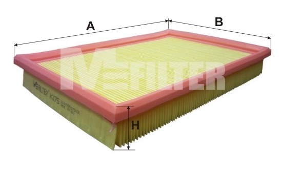 Фильтр воздушный MAZDA 323, 626 2.0-2.2 -98, FIESTA 1.3-1.8 -02 (M-FILTER) BOSCH арт. K 375